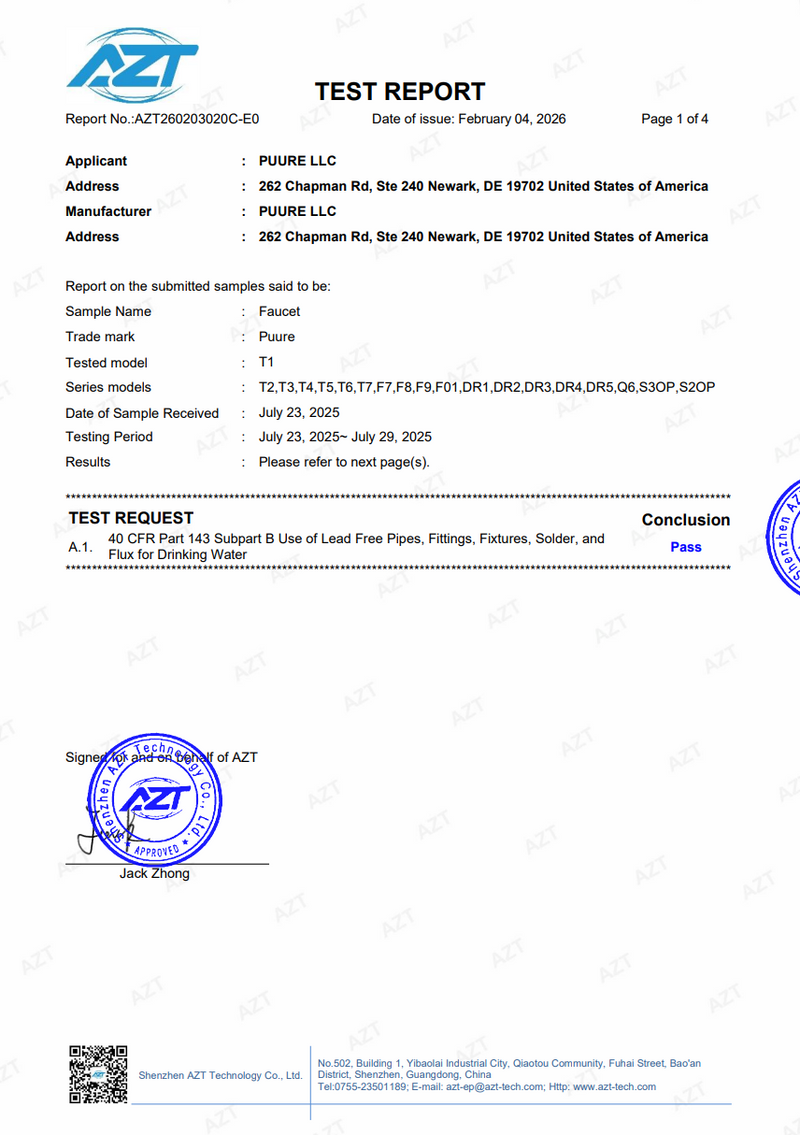Blyfri-överensstämmelserapport